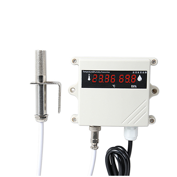 Wall-mounted temperature and humidity sensor